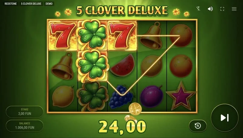 5 Clover Deluxe – gevinst i grunnspillet