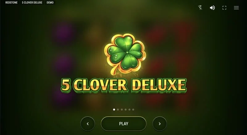 5 Clover Deluxe – hovedmeny